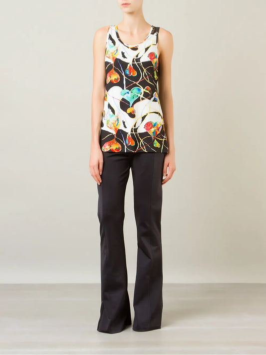 Mid-Rise Flare Trousers