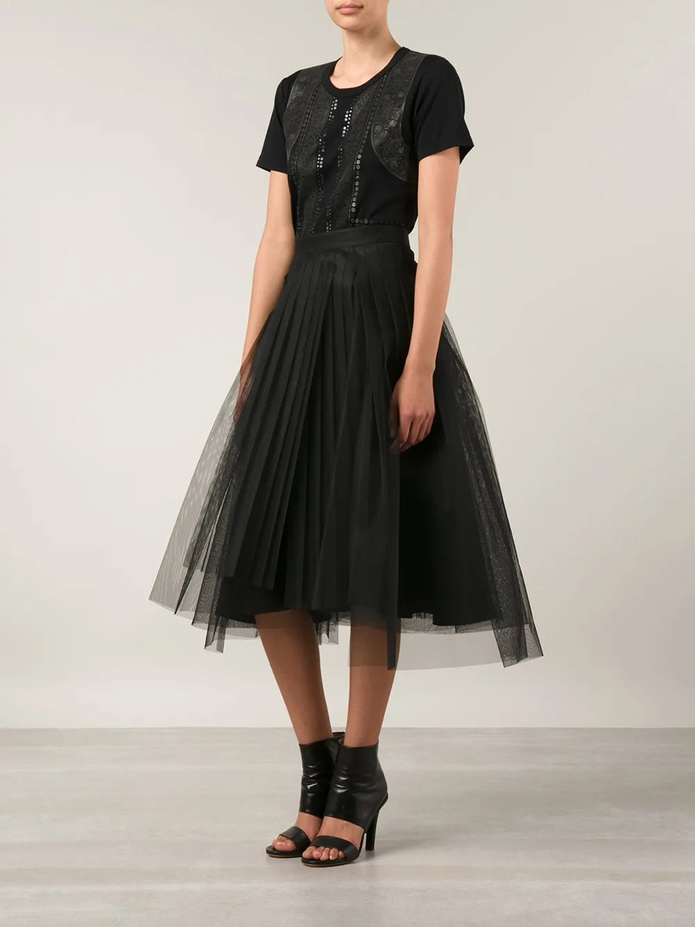 Tulle Pleated Skirt