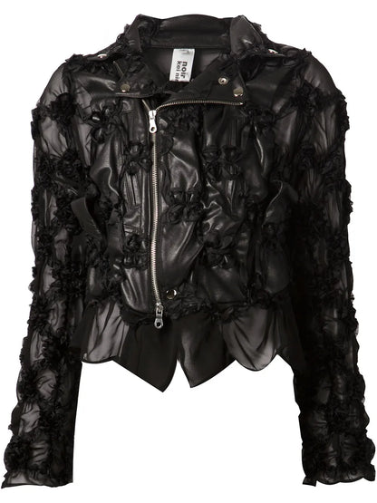 Appliqué Biker Jacket