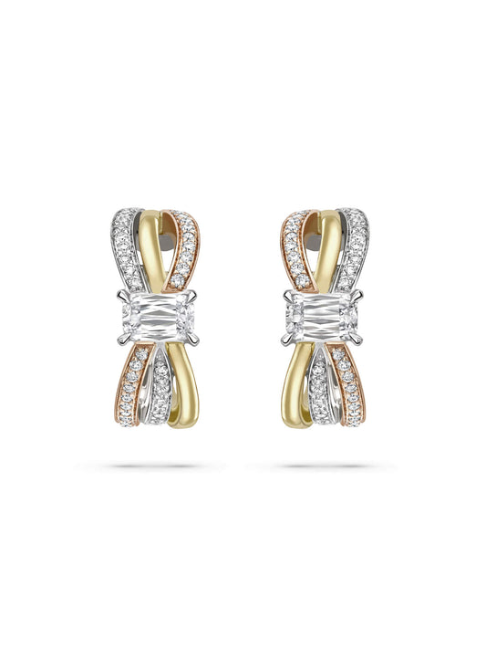 Ribbons Ashoka Diamond Hoop Earrings