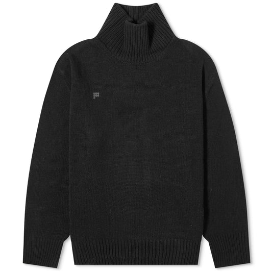 Recycled Cashmere Knit Chunky Turtleneck Sweater