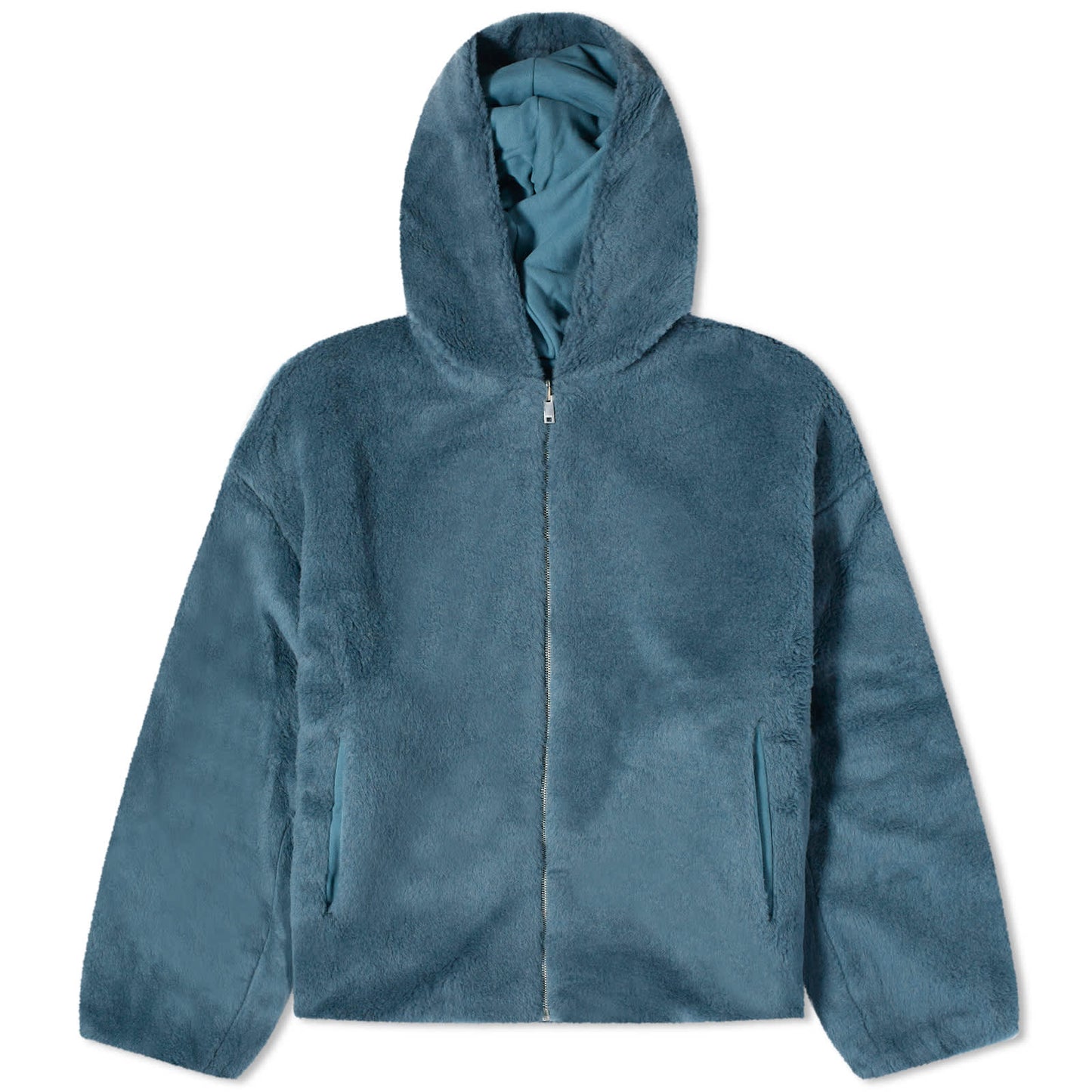 Recycled Wool Fleece Reversible Bomber Jacket