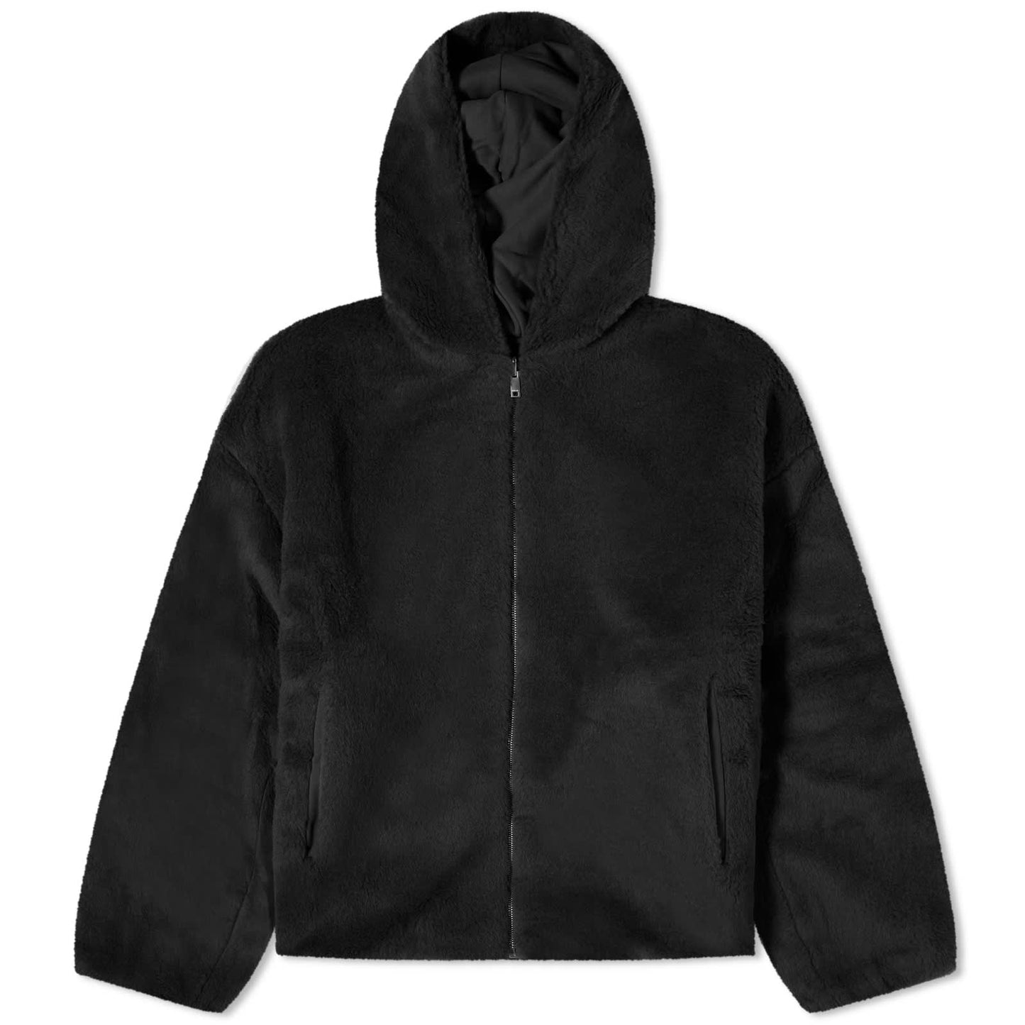 Recycled Wool Fleece Reversible Bomber Jacket
