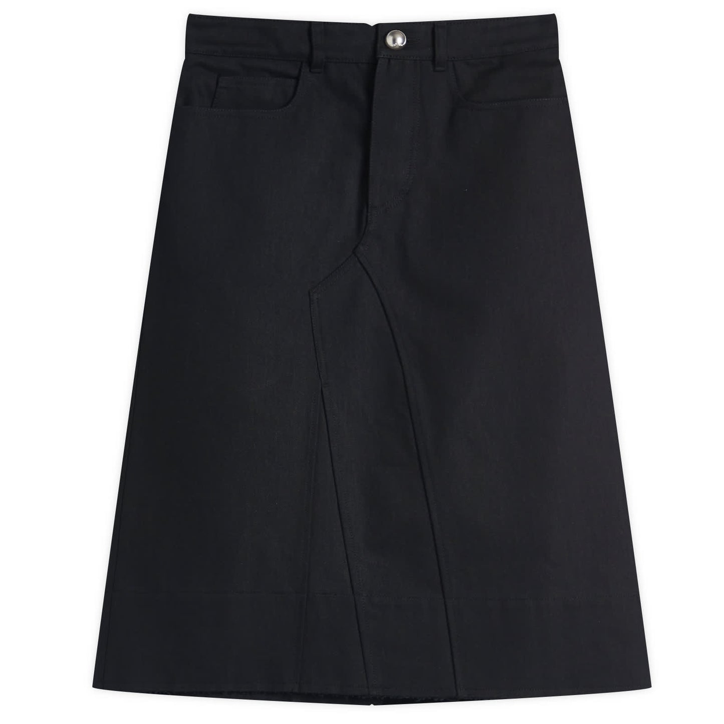 Cotton Poplin Midi Skirt