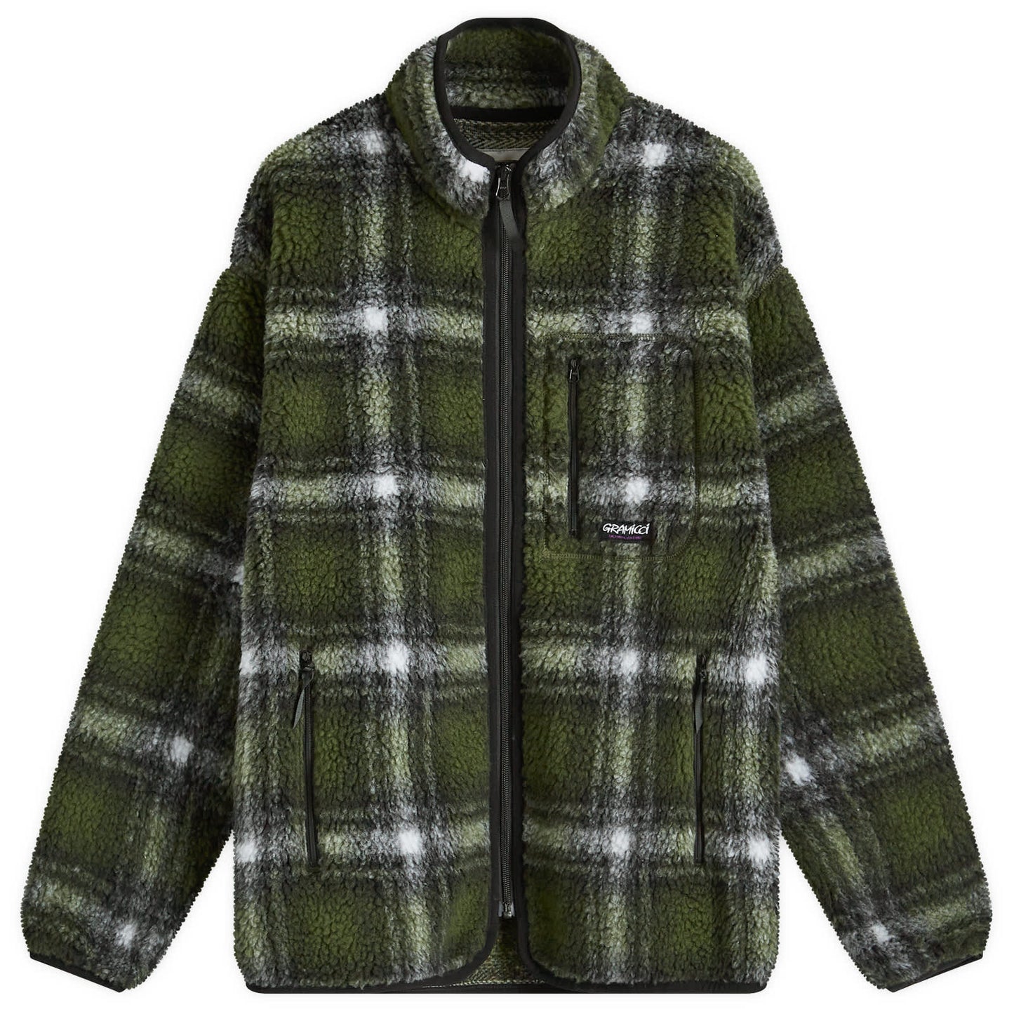 Shadow Plaid Sherpa Jacket