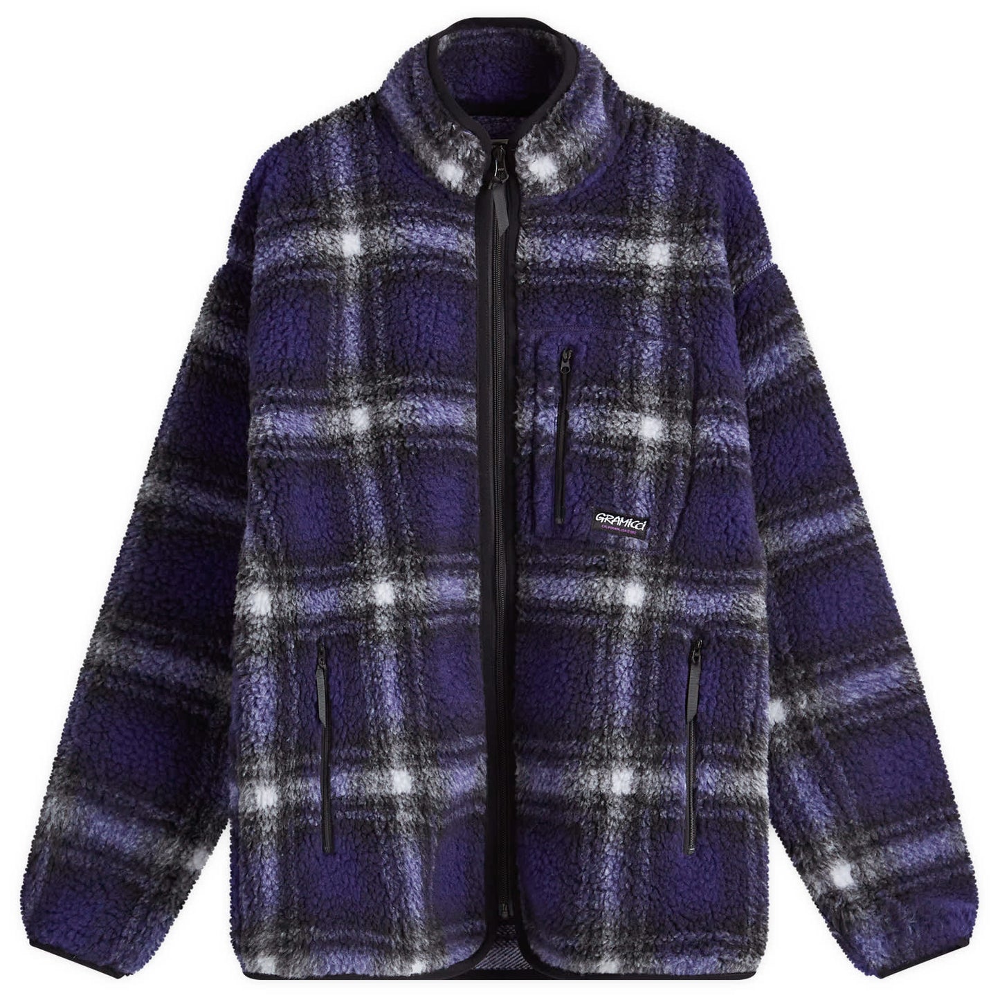 Shadow Plaid Sherpa Jacket