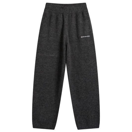 Mohair Blend Knit Wide Leg Joggers