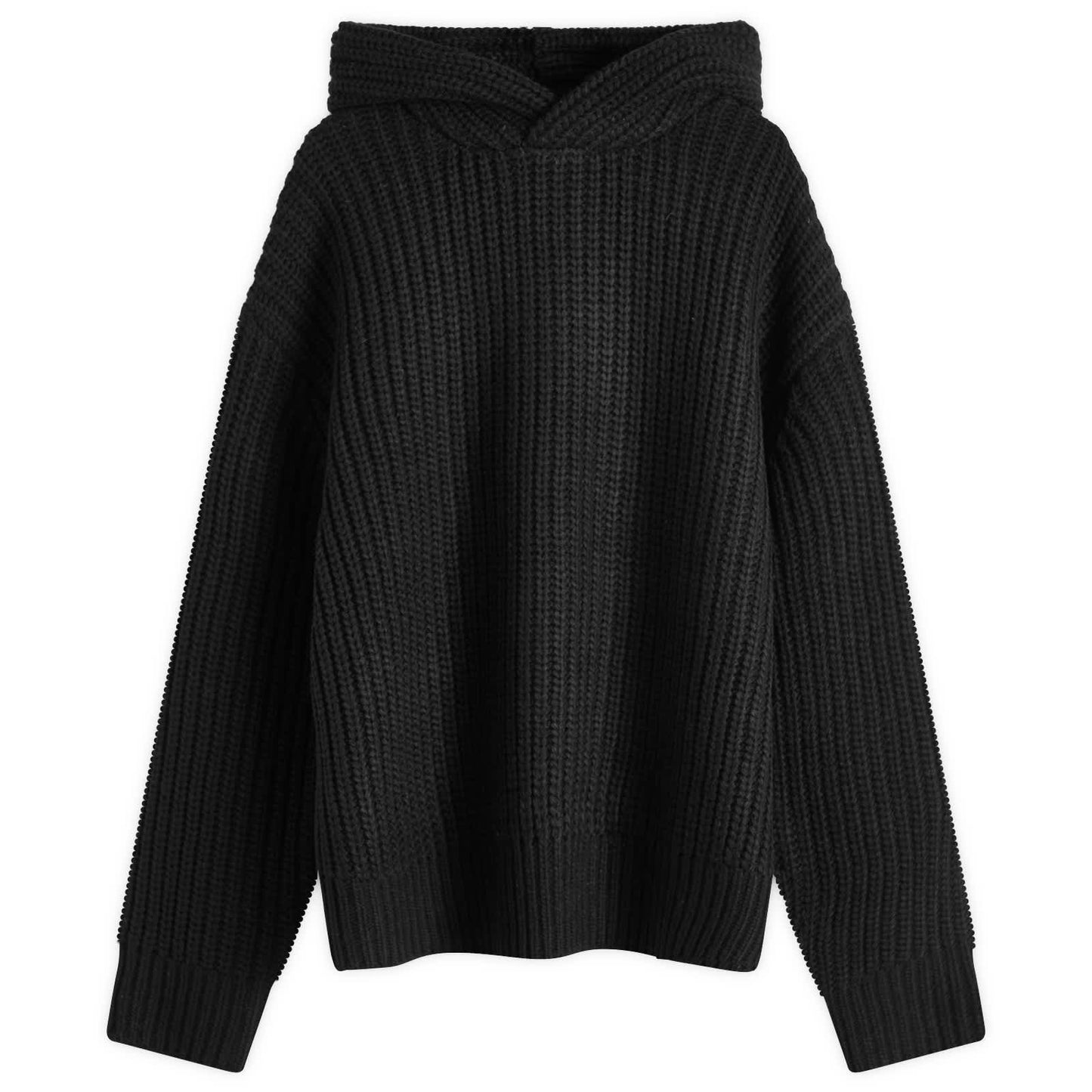 Chunky Rib Knit Hoodie