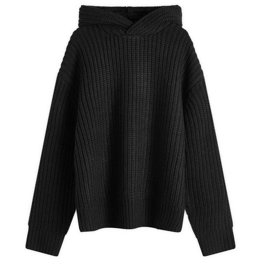 Chunky Rib Knit Hoodie