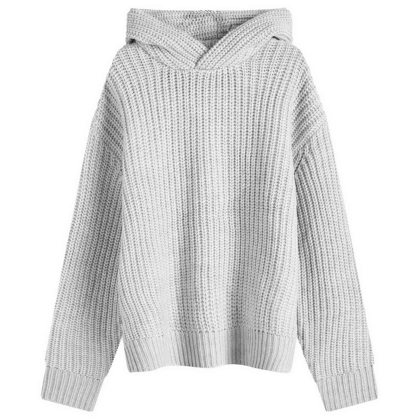 Chunky Rib Knit Hoodie