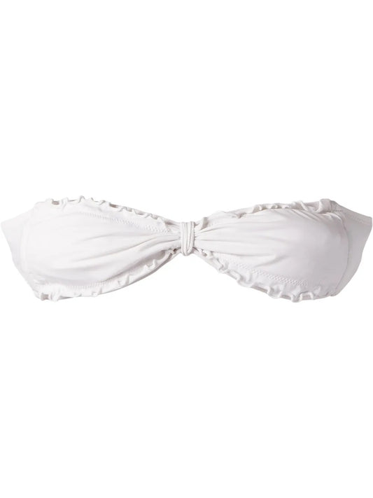 Ruffled Trim Bandeau Bikini Top