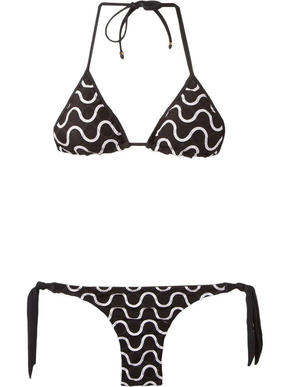 Swirl-Pattern Two-Piece Bikini Set