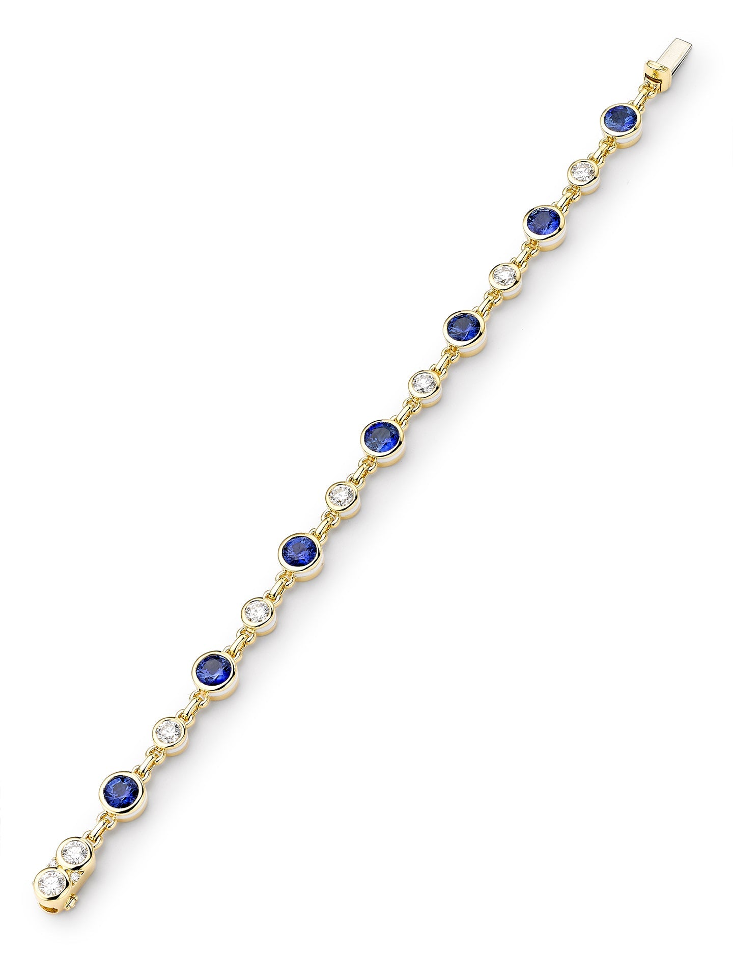 Florentine Sapphire and Diamond Bracelet