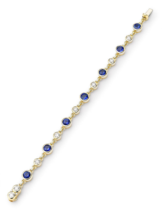 Florentine Sapphire and Diamond Bracelet