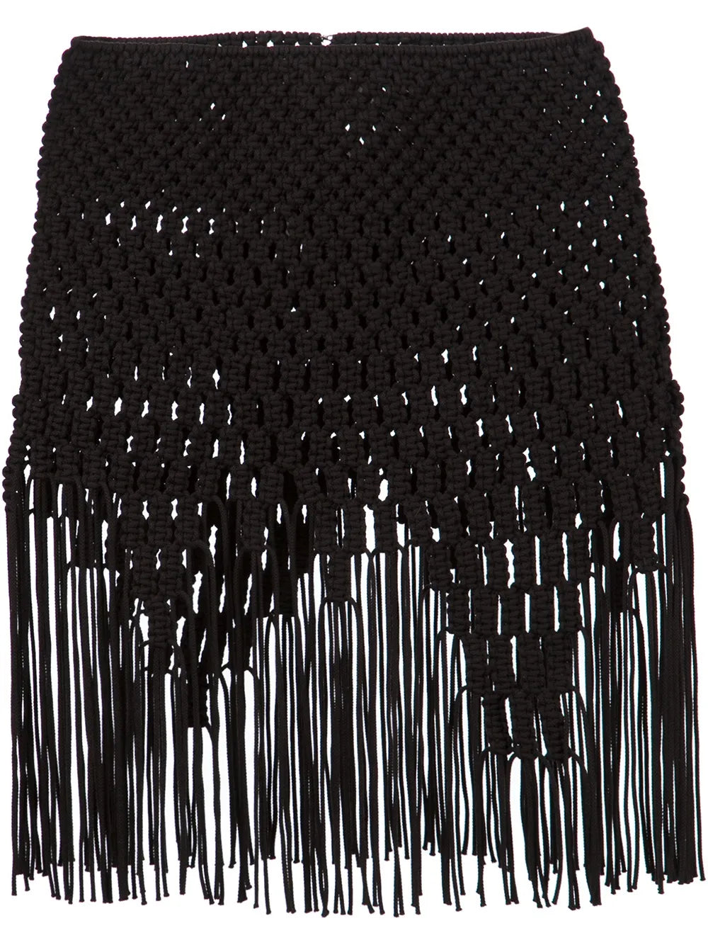 Fringed Hem Braided Skirt