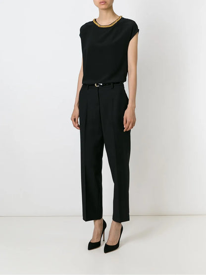 Straight Fit Tailored Trousers