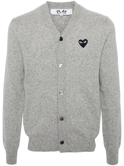 Logo Patch V-Neck Cardigan