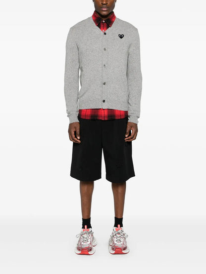 Logo Patch V-Neck Cardigan