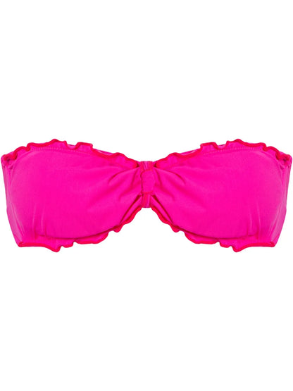 Ruffled Trim Bandeau Bikini Top