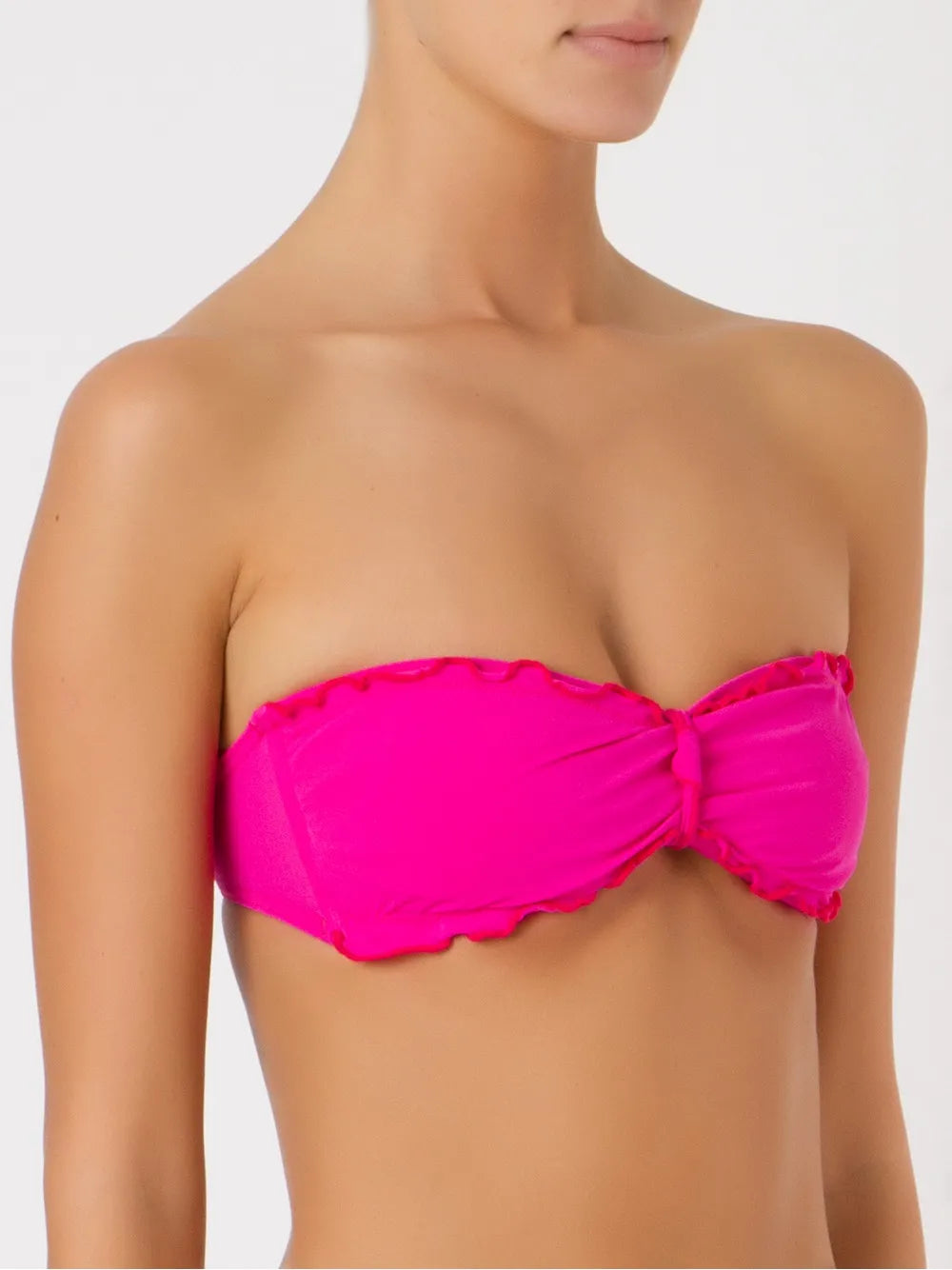 Ruffled Trim Bandeau Bikini Top