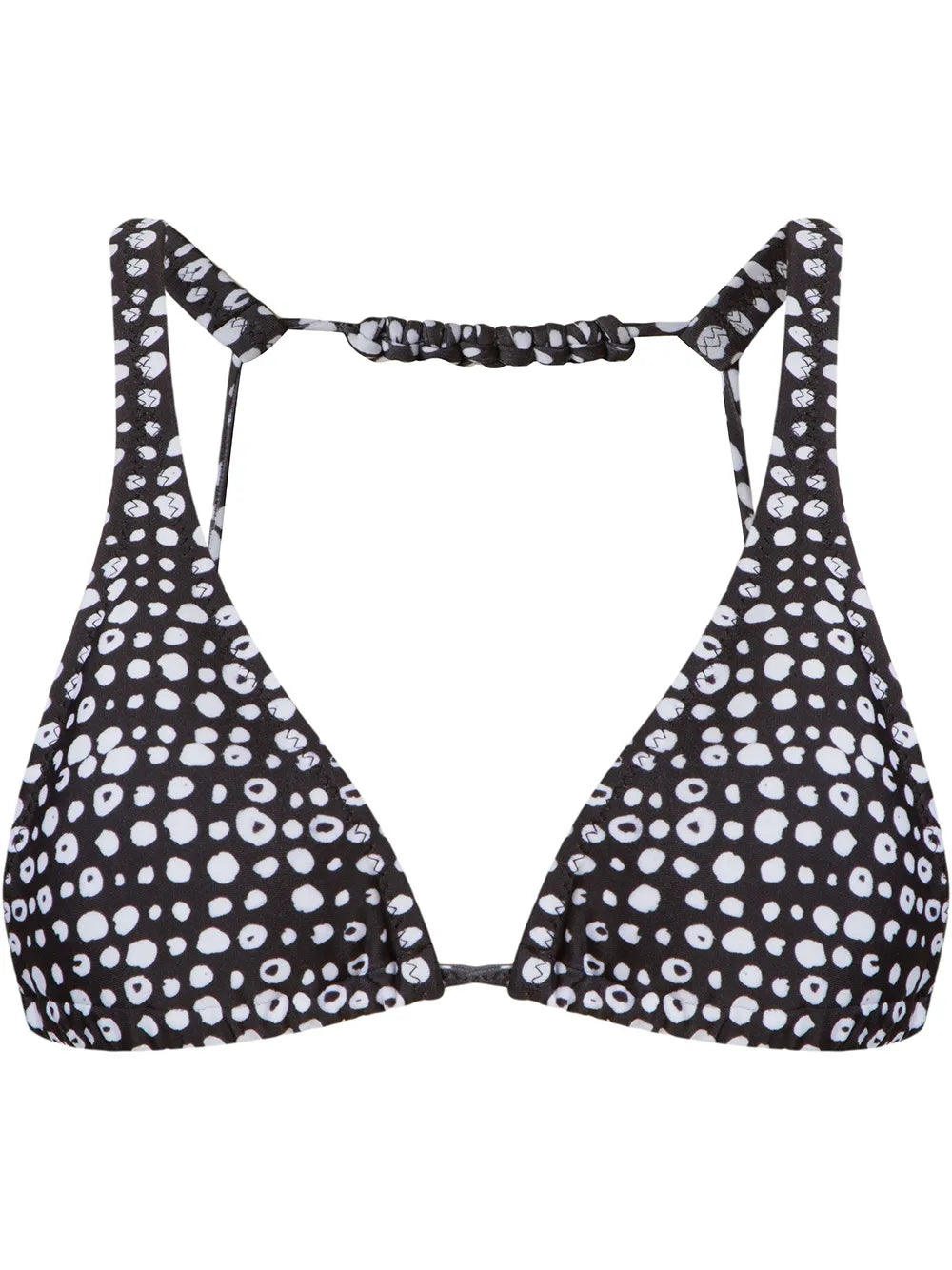 Graphic-Print Bikini Top