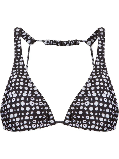 Graphic-Print Bikini Top