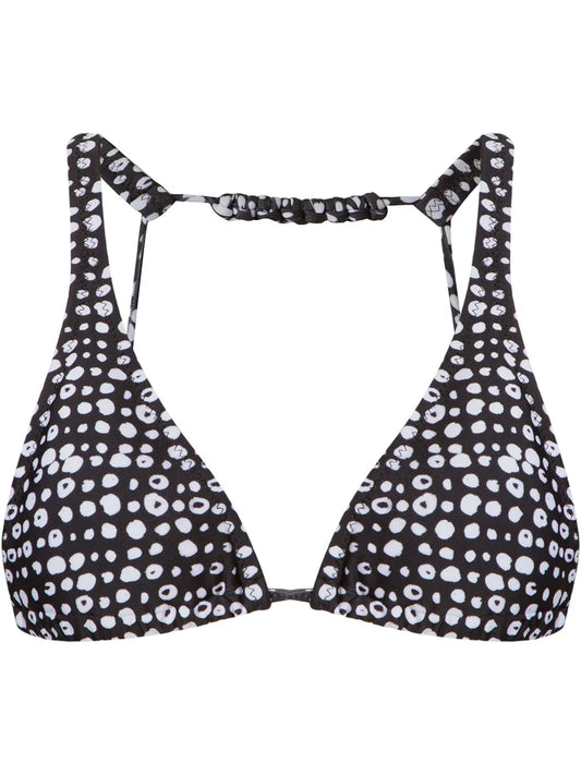 Graphic-Print Bikini Top
