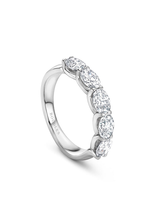 Classic Five Stone Oval Diamond Ring