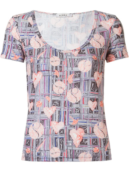 Abstract-Print T-Shirt