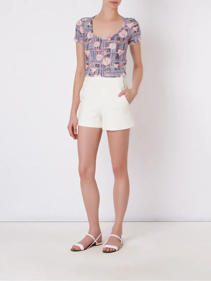 Abstract-Print T-Shirt