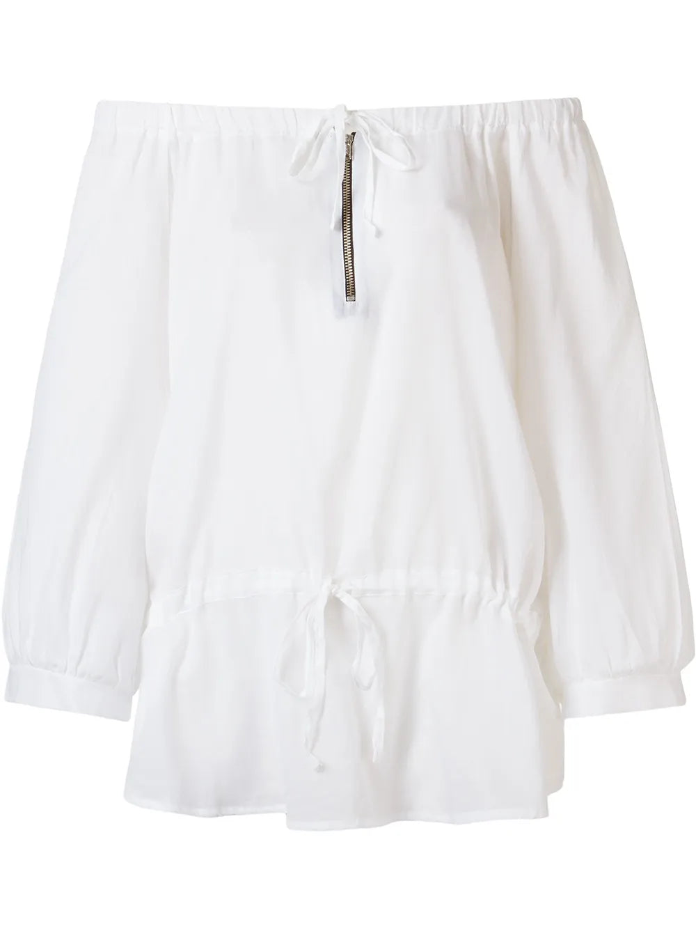 Off-Shoulder Long-Sleeve Blouse