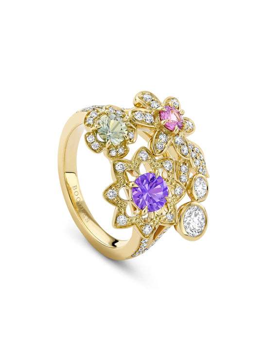 Secret Garden Sapphire Diamond Ring