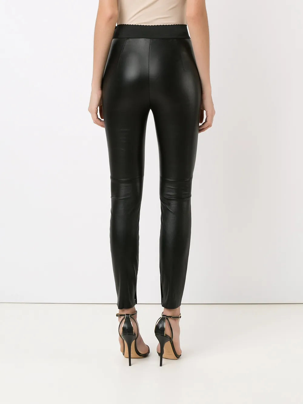 Slim-Cut Leather Leggings