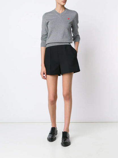 Mini Heart V-Neck Jumper