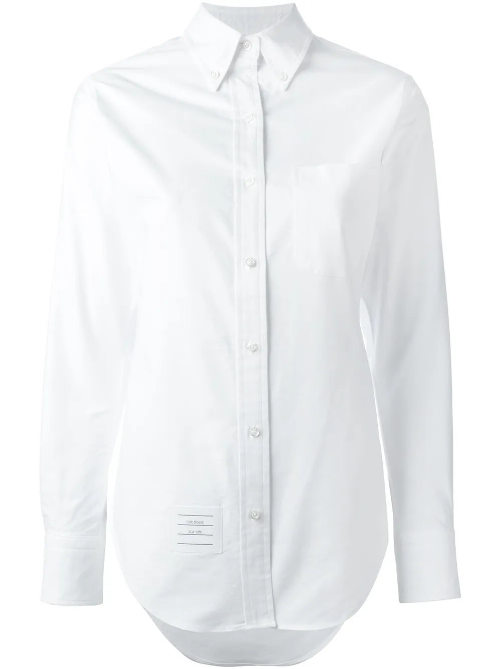 Classic Long Sleeve Button Down Point Collar Shirt In Oxford