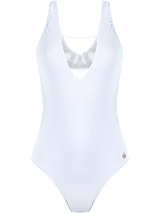Square Neck Tulle Swimsuit
