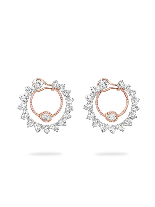 Firework Pink Diamond and Earrings