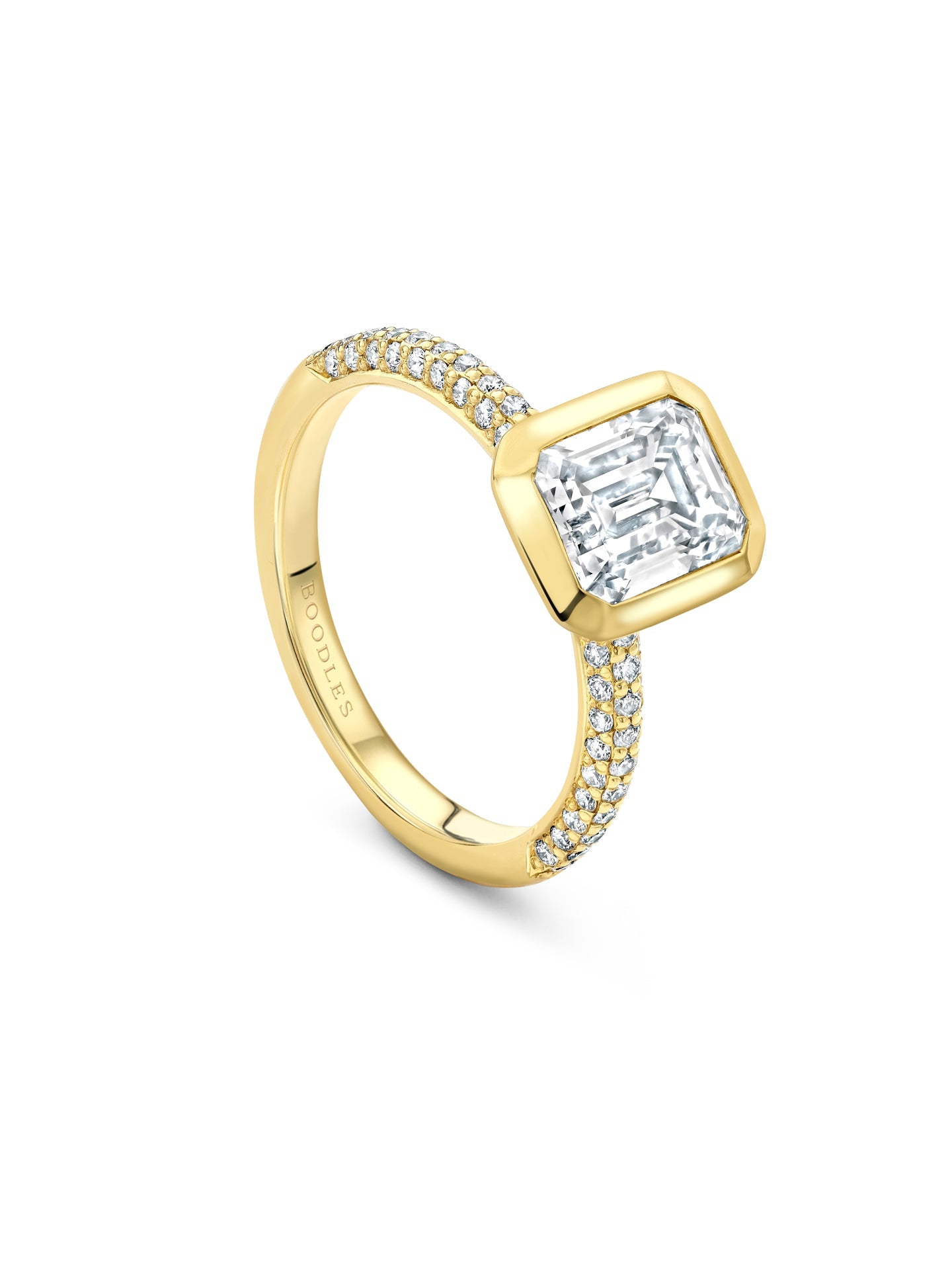 Florentine Emerald Cut Diamond Ring