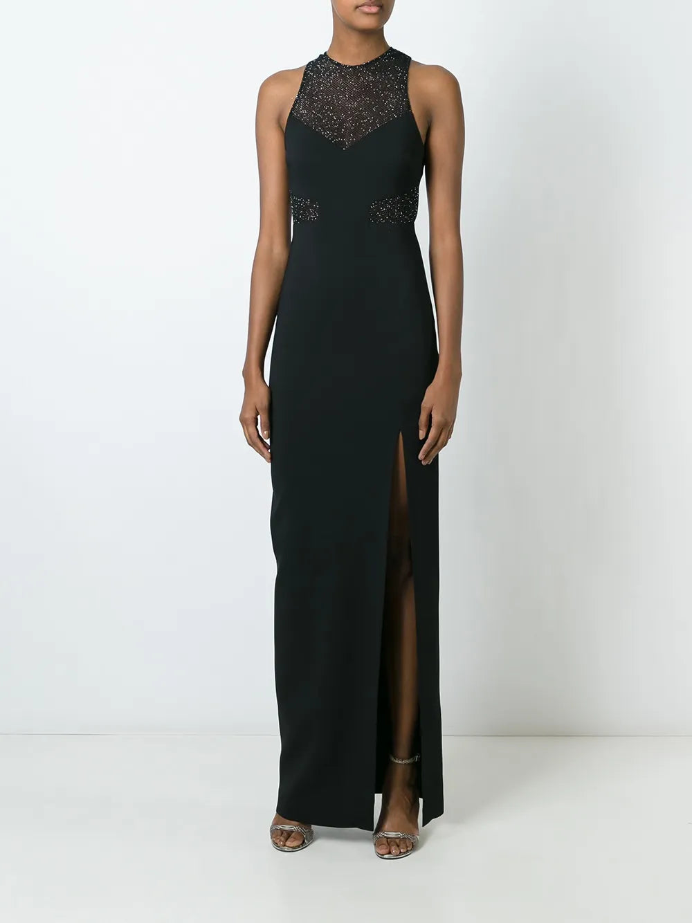 Mesh Panel Column Dress