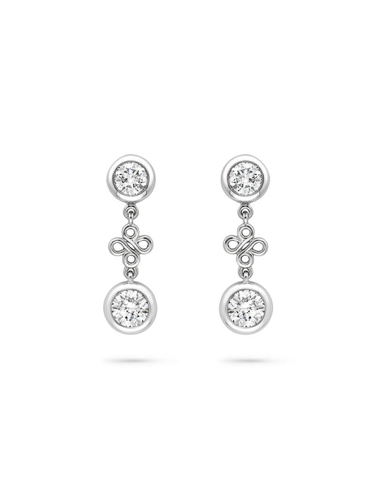 Beach Detachable Diamond Drop Earrings