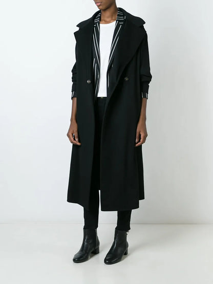 Double-Breasted Virgin-Wool Coat