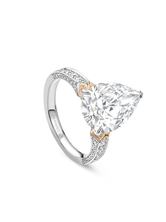 Peace of Mined Pear Cut Diamond Ring