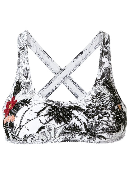 Embroidered Bikini Top
