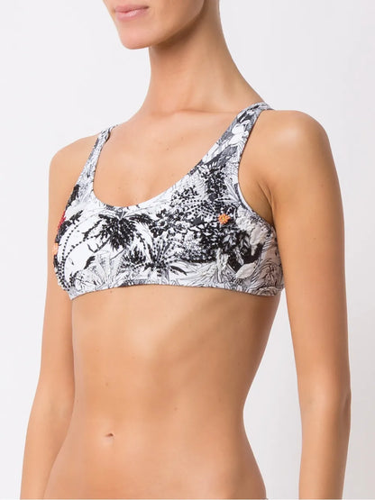 Embroidered Bikini Top