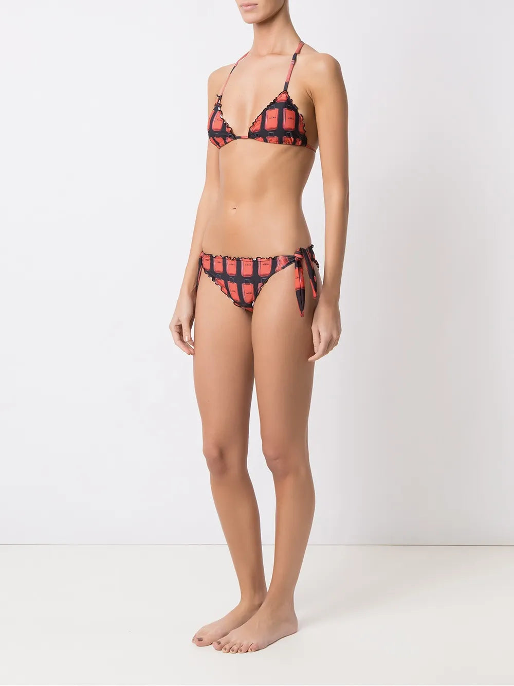 Ruffled Triangle Bikini Set