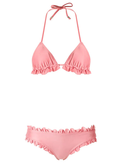 Ruffled-Trim Bikini