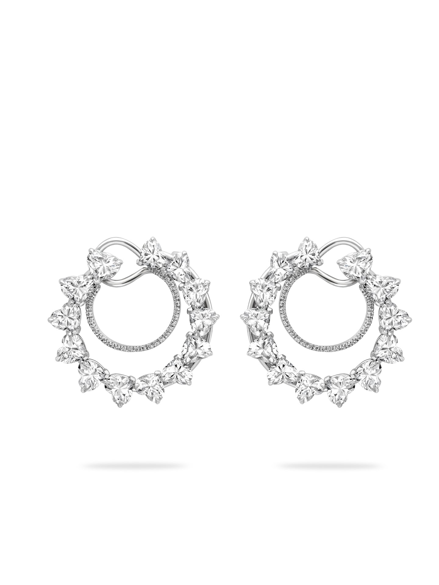 Firework Heart Diamond Earrings