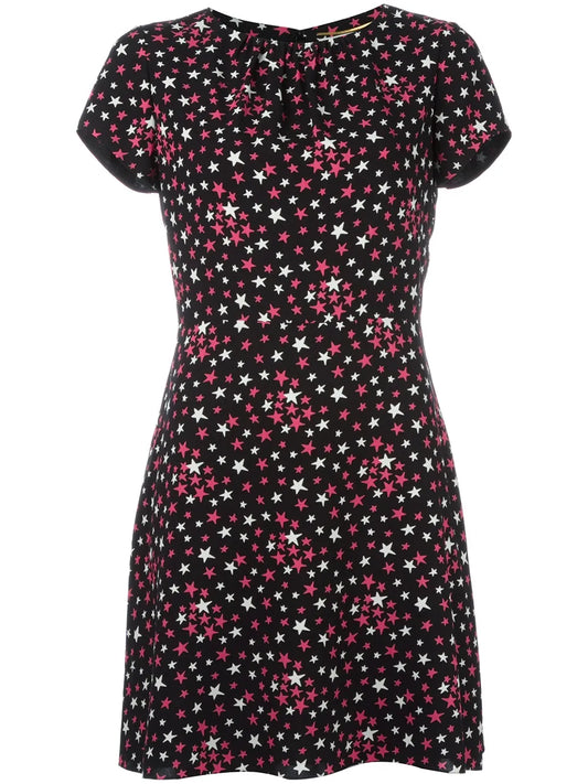 Star-Print Shift Dress