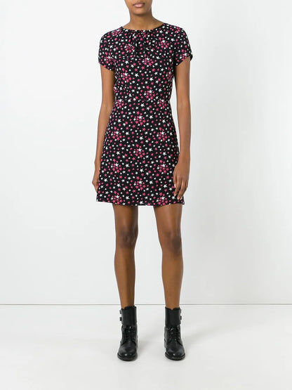 Star-Print Shift Dress