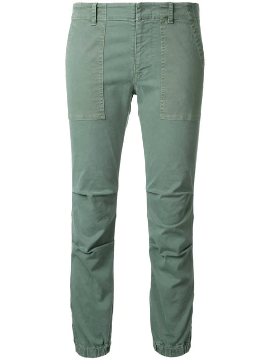 Elasticated Hem Cropped Trousers